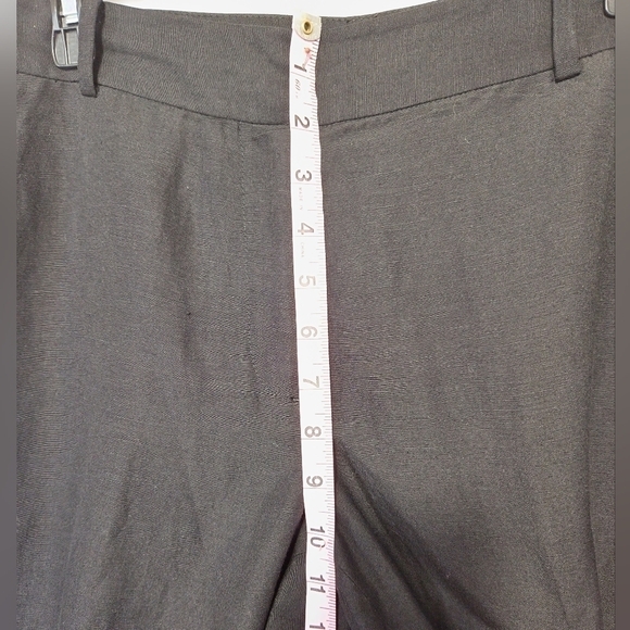 Talbots Women's Black Heritage Lined Linen Blend Lightweight Casual Pants Size 8 - Picture 11 of 16